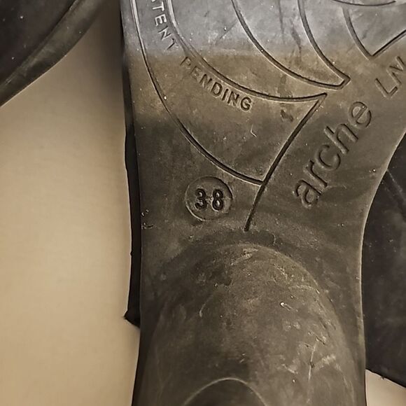 ARCHE  Heeled Peep Toe Slingback Pumps EU 38/US 8 - Made in FRANCE - Picture 4 of 6